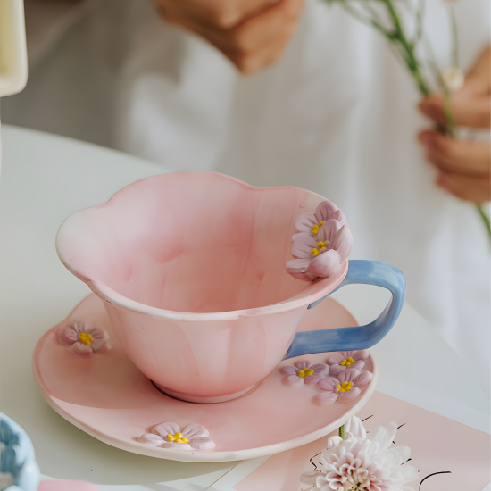 Porcelain Mug & Saucer